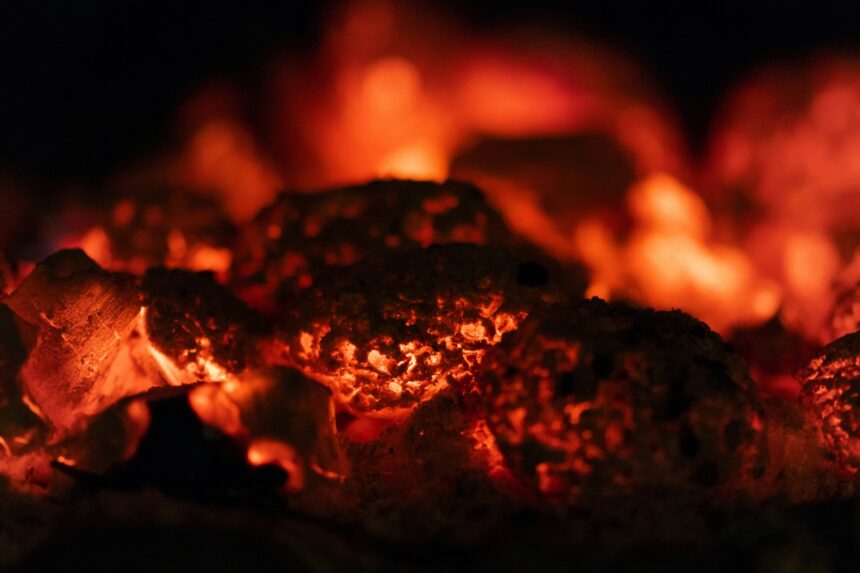 hot coals