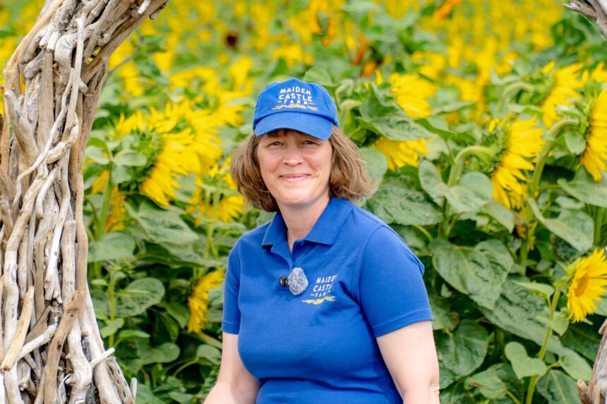 Hazel at the Dorset Sunflower trail