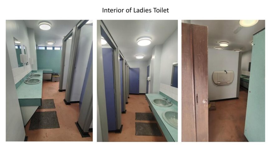 Interior of ladies toilet