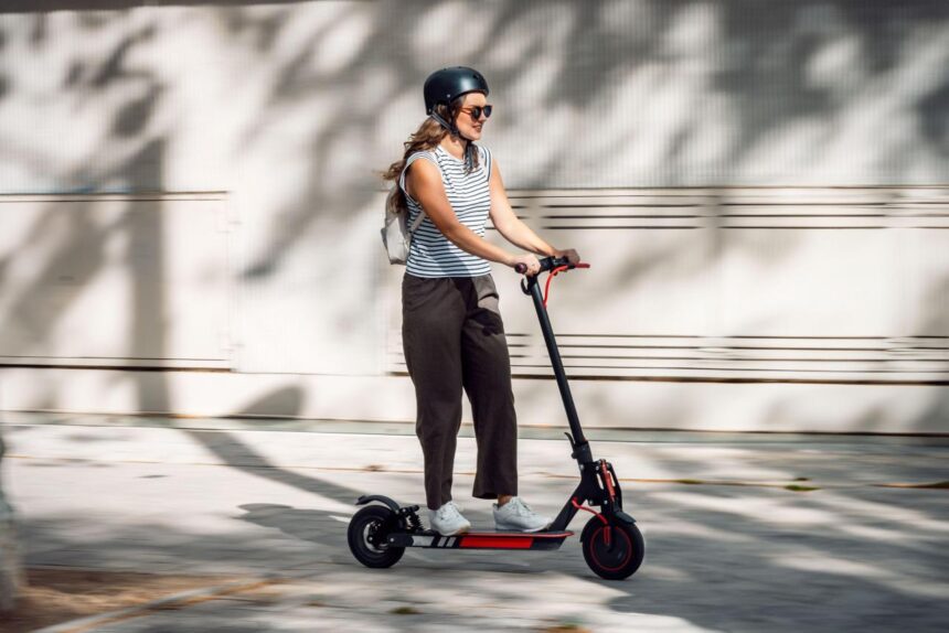 an e-scooter
