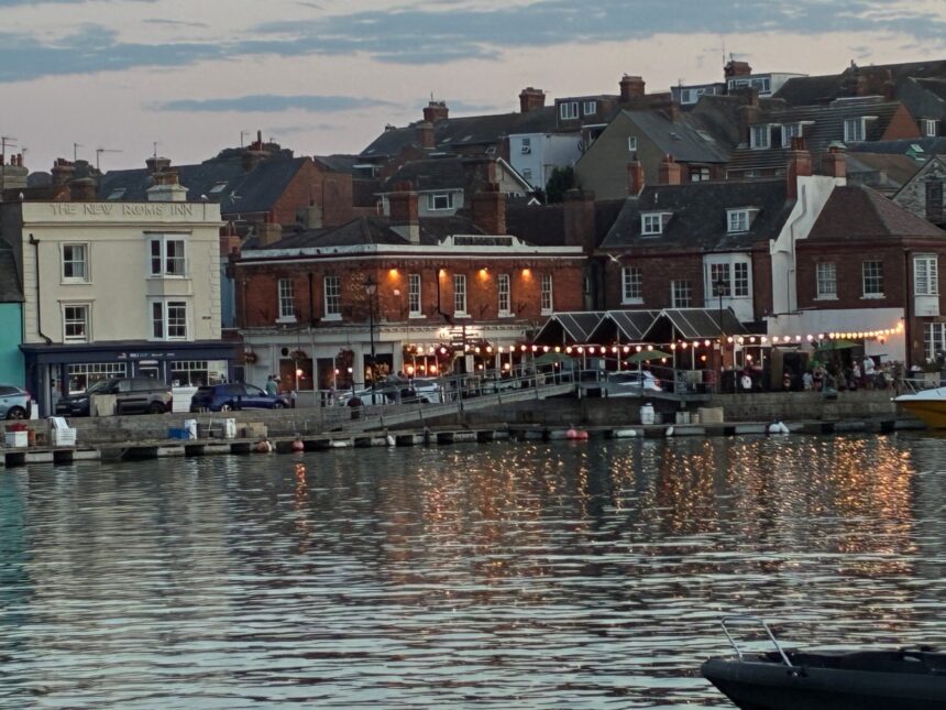 Old Rooms viewed from across the harbour.