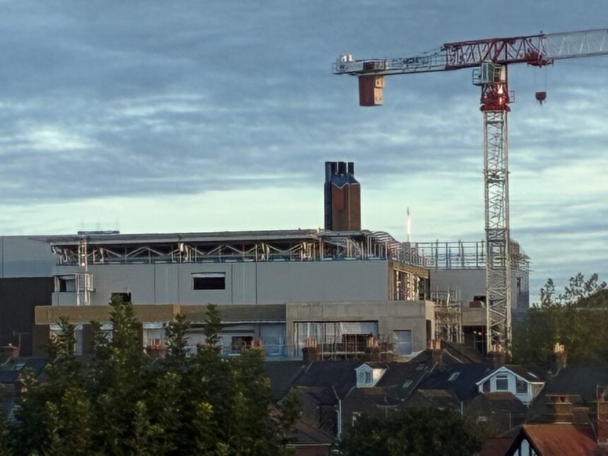 The new department under construction