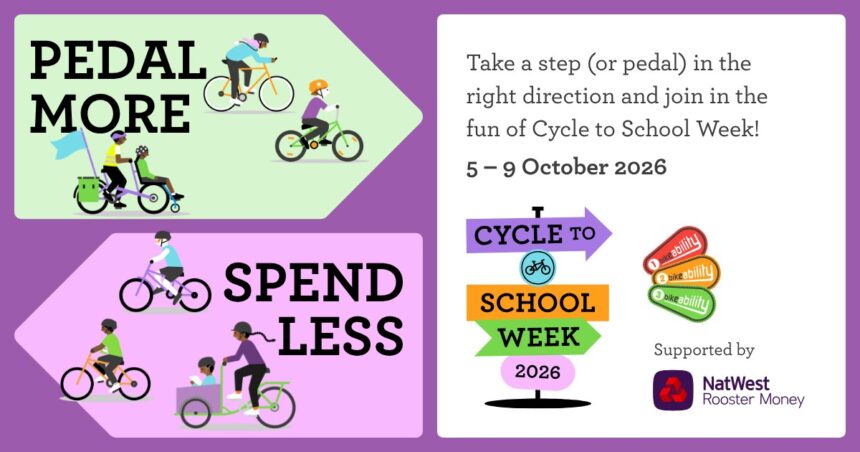 Cycle to School Week Social media graphic